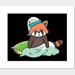 Tired Red Panda Posters and Art